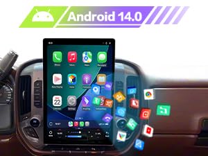 8+128GB Car Radio for Chevrolet Silverado GMC Sierra 2014-2019 Stereo Head Unit 15.6 Inch 2K IPS Touch Screen Carplay Android Auto GPS Navigation Multimedia Play,Suit OEM 4.2 or 8 Inch Sceen (Black)