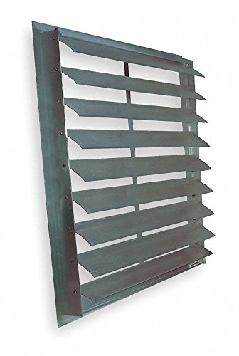 Dayton 36" Backdraft Damper/Wall Shutter, 36-1/2" x 36-1/2" Opening Required