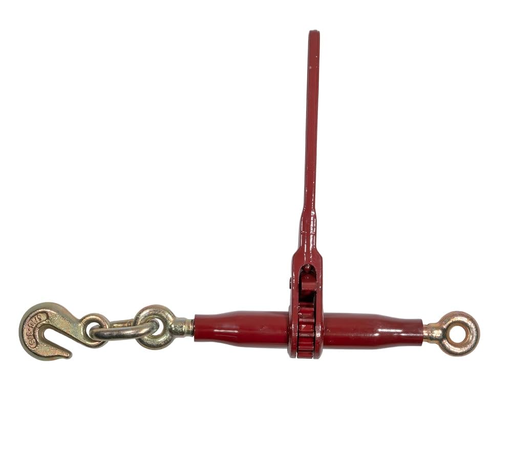 Mytee Products 4 Pack PRO Heavy Duty Chain Binder Ratchet Style 3/8" - 1/2" w/Grab Hooks, 15,000 lbs WLL