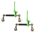 TM USWWAGOODS Replacement for/Fits 2PK 5/16'-3/8' Folding Handle Ratchet Load Binder w/Grab Hook 7,100 lbs WLL