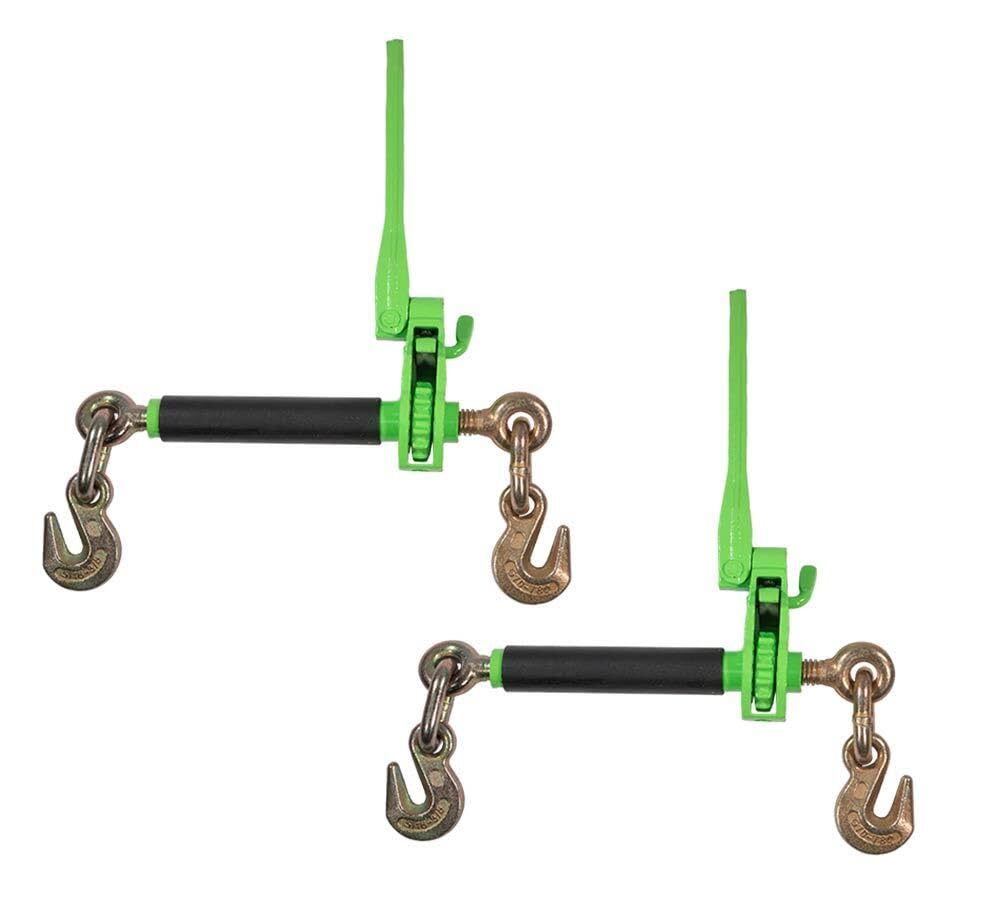 TM USWWAGOODS Replacement for/Fits 2PK 5/16'-3/8' Folding Handle Ratchet Load Binder w/Grab Hook 7,100 lbs WLL