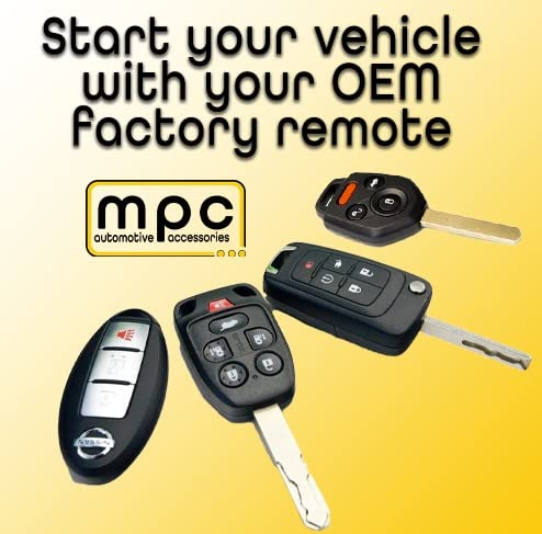 MPC Factory Remote Activated Remote Start Compatible with 2018-2019 Toyota Sequoia - H-Key - with T-Harness - Firmware Preloaded