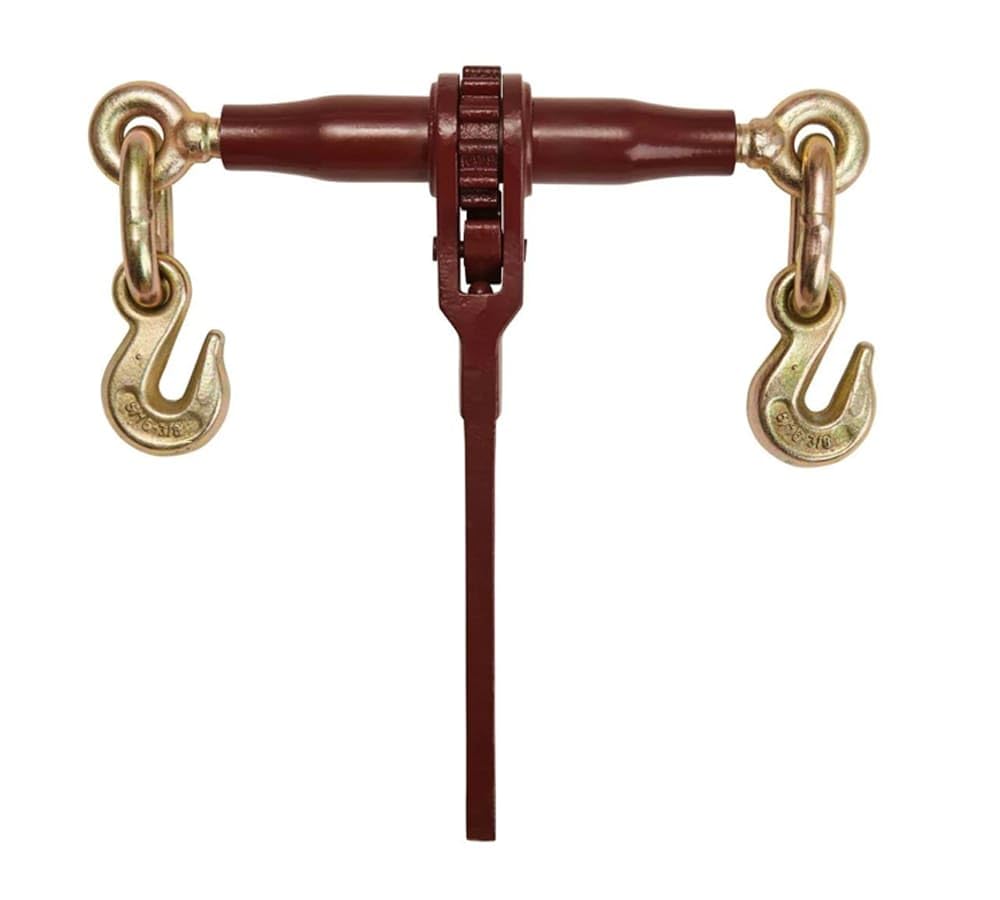 Mytee Products 4 Pack 3/8" - 1/2" Pro Heavy Duty Ratchet Load Chain Binder with with Grab Hooks - 12,000 Lbs Working Load Limit - Heavy Swaged Barrel Cold-Drawn Tubing for Increased Strength