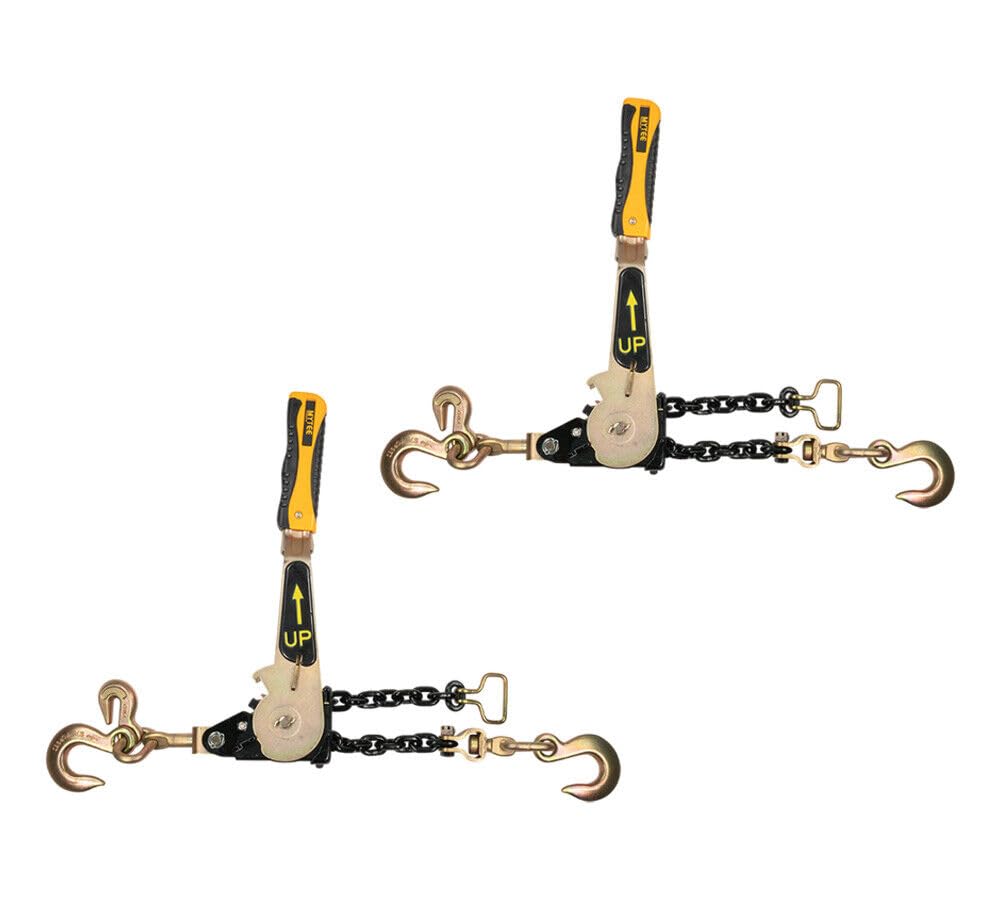 TM USWWAGOODS Replacement for/Fits 2PK Easy Ratchet Chain Load Binder with 5/16' Grab & 3/8' Slip Hook #5400 WLL
