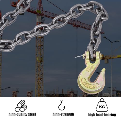 Heavy-Duty Chain Binder Kit 5/16in-3/8in, 4900 lbs Load Capacity - Durable Tie Down Hooks for Lifting, Hauling, and Secure Transport - Ideal for Trucks and Trailers