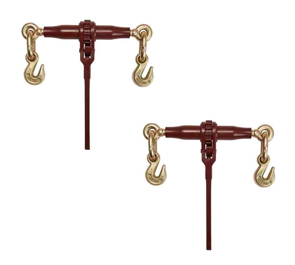 TM USWWAGOODS Replacement for/Fits (2 Pack) PRO Chain Binder Ratchet Style 5/16' - 3/8' w/Grab Hooks, 7100 lbs WLL