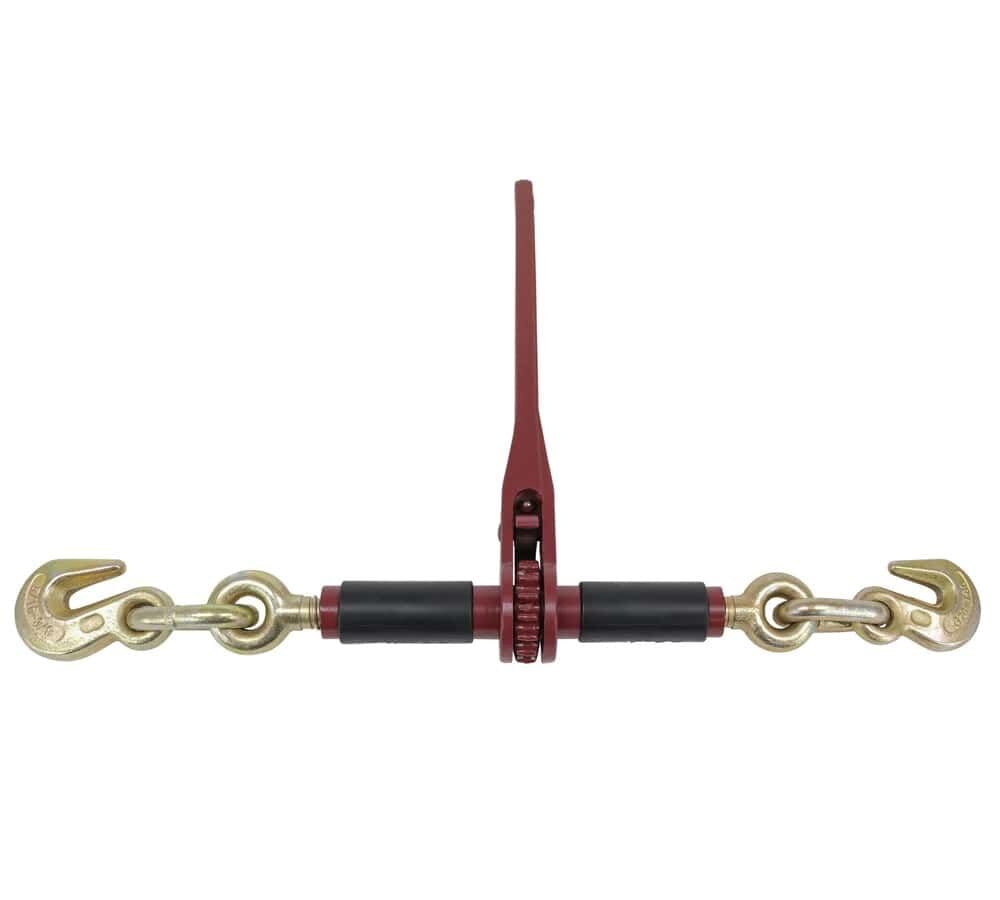 Mytee Products (2) Ratchet Chain Binders 5/16"-3/8" with Rubber Grips & (2) 5/16" x 20' Grade 70 Binder Chain