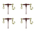 TM USWWAGOODS Replacement for/Fits Heavy Duty Ratchet Load Chain Binder w/ 1/2' Grab Hook & 1/2' Slip Hook (4 Pack)
