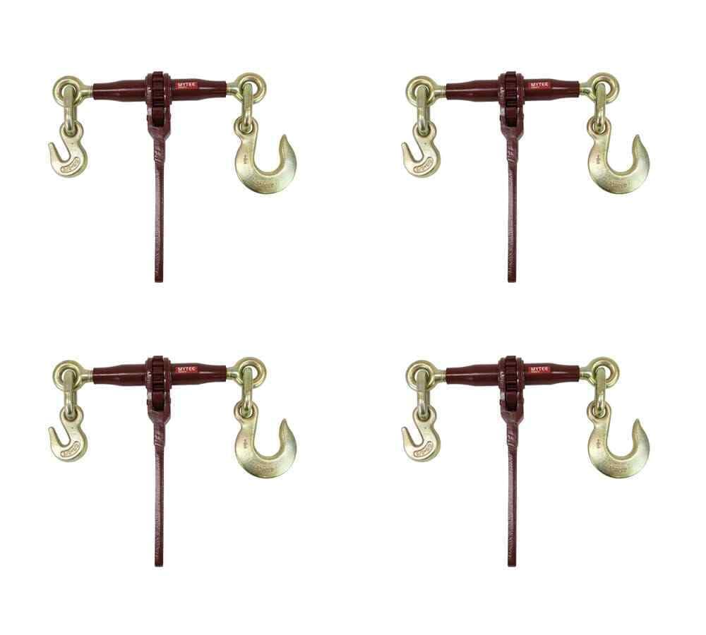 TM USWWAGOODS Replacement for/Fits Heavy Duty Ratchet Load Chain Binder w/ 1/2' Grab Hook & 1/2' Slip Hook (4 Pack)