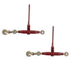 Mytee Products 4 Pack PRO Heavy Duty Chain Binder Ratchet Style 3/8" - 1/2" w/Grab Hooks, 15,000 lbs WLL