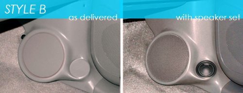 Q-Logic Custom Kick Panel Speaker Mounts Compatible with Syclone & Typhoon/Olds Bravada (6.5" Without Grill, 12 Dark Blue)