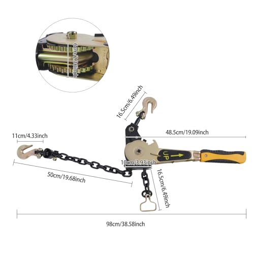Chain Binder Heavy Duty 6600lbs G70 Ratchet Load Binder for Flatbed Trailers and Trucks - Easy Ratcheting System for Secure Tie Downs