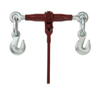 Mytee Products 4 Pack 3/8" - 1/2" Pro Heavy Duty Ratchet Load Chain Binder with with Grab Hooks - 12,000 Lbs Working Load Limit - Heavy Swaged Barrel Cold-Drawn Tubing for Increased Strength