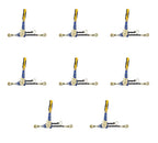 Mytee Products 4 Pack 3/8" - 1/2"Easy Ratchet Chain Binder with Grab Hooks & 6000 lbs WLL - Heavy Duty Tie Down Ratchet Load Binder for Flatbed Trailers & Trucks