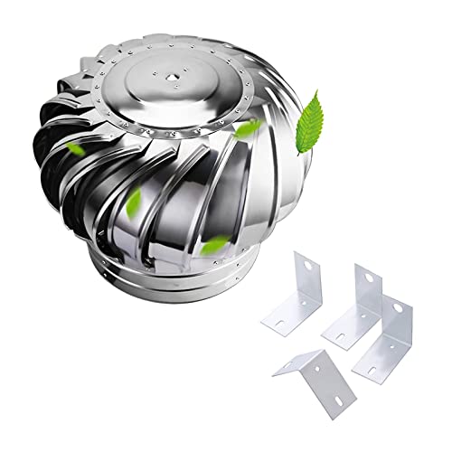 Stainless Steel 304 Non Power Roof Ntilator, Roof Nt for Leak Proof Nt Cap Fan, Wind Turbines Attic Air Nt Ntilating Turbines NTS, Rotating Chimney Cap for Houses Factory Atti，160mm