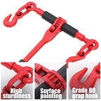 Heavy-Duty Chain Binder Kit 5/16in-3/8in, 4900 lbs Load Capacity - Durable Tie Down Hooks for Lifting, Hauling, and Secure Transport - Ideal for Trucks and Trailers