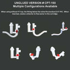 (CASE of 20) Combat P-Trap Customizable | Easy-Cleaning HVAC P-Trap with Tab Dispenser | No Venting Needed | Replaces Traditional HVAC P-Traps & Insulation | Compatible with Most Furnace & AC Systems