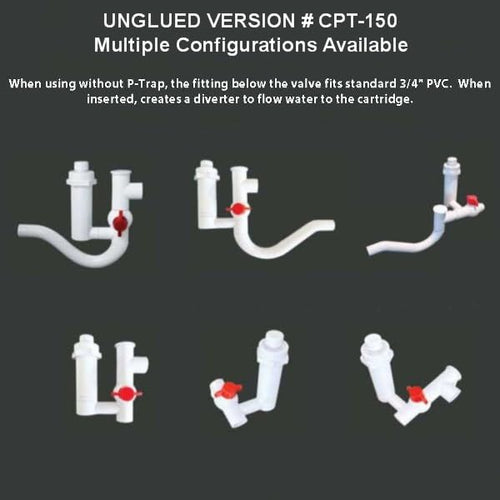 (CASE of 20) Combat P-Trap Customizable | Easy-Cleaning HVAC P-Trap with Tab Dispenser | No Venting Needed | Replaces Traditional HVAC P-Traps & Insulation | Compatible with Most Furnace & AC Systems