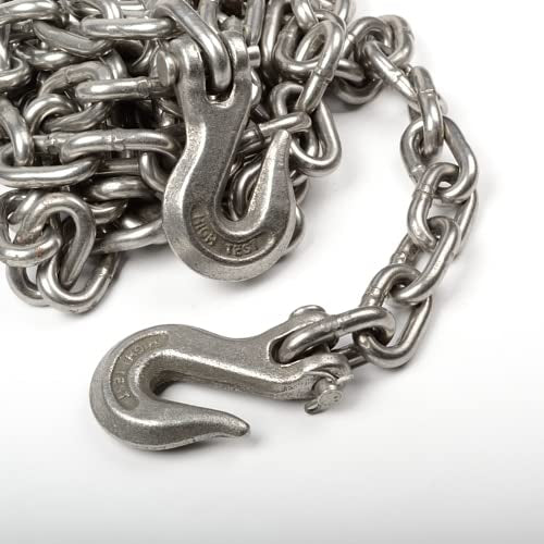 ATE Pro. USA - 4 Piece Load Binder Kit - 3/8” Chains and Load Binders | 25 Foot Chains | Includes (2) Ratchet Binders and (2) Transport Chains | Chain Binder 5,000 lbs. Safe Working Load, Secure Load