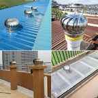 Stainless Steel Roof Turbine Ventilator, Anti-Downdraught Spinning Ventilation Chimney Cowl for Effective Airflow