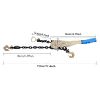 4 Pack 1/4"-5/16" Easy Ratchet Chain Binder with Grab Hooks & 6600 lbs WLL - Heavy Duty Tie Down Ratchet Load Binder for Flatbed Trailers & Trucks, Tractors, Transportation, Industry, Blue