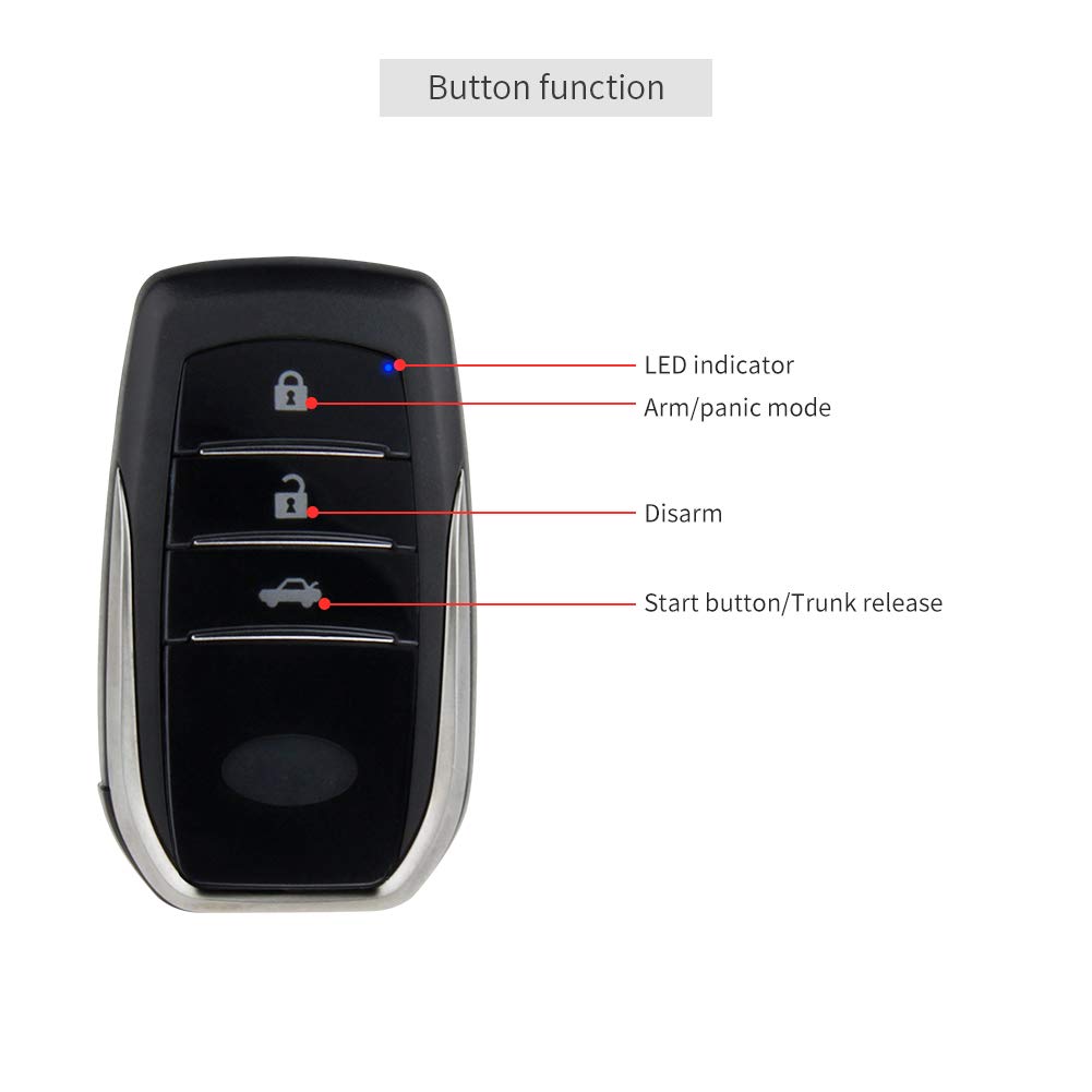 EC002PP-T2 Remote Starter PKE kit Push Start Button fit for Select Toyota Camry CAN Bus Compatible (Fit for Key Start Petrol Camry 2006-2014)