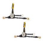 2 Pack 5/16"-3/8" EZ Ratchet Chain Binder with G70 Grab Hooks, Ratchet Load Binder Kit, 5400 lbs WLL Heavy Duty Cargo Tie Down for Flatbed Trailers & Trucks