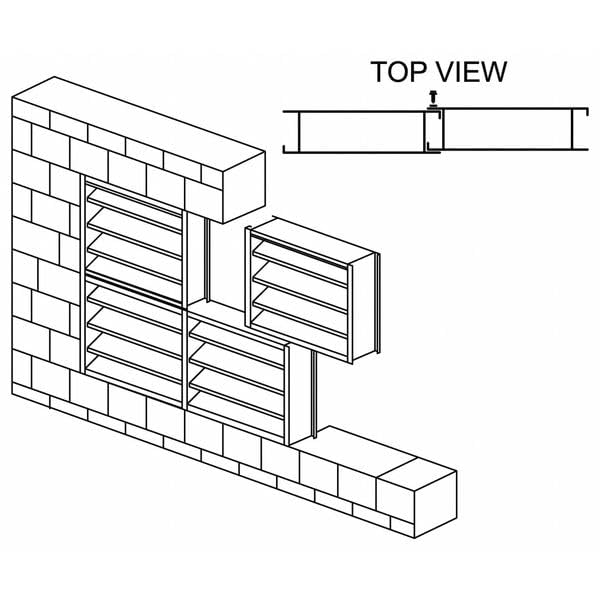 Dayton Louver,Wall Opening 48x36In,Galvannealed 4FZH1-1 Each