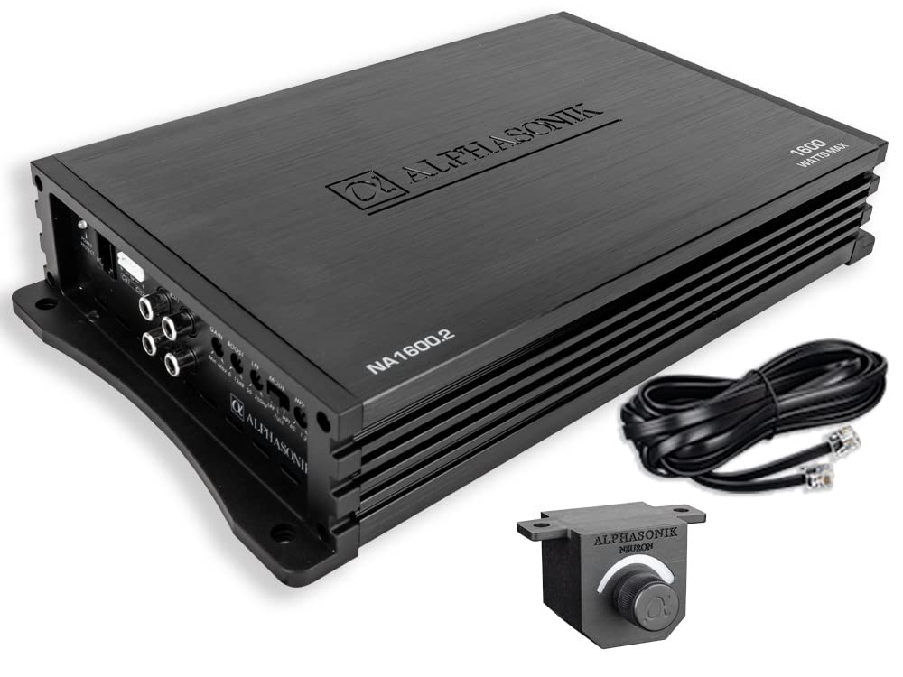 NA2000.4 Neuron Series 2000 Watts Max 4-Channel Car Amp with 4-Way Protection Circuitry Multi-Channel Bridgeable Class A/B Amplifier Low & High Level Inputs