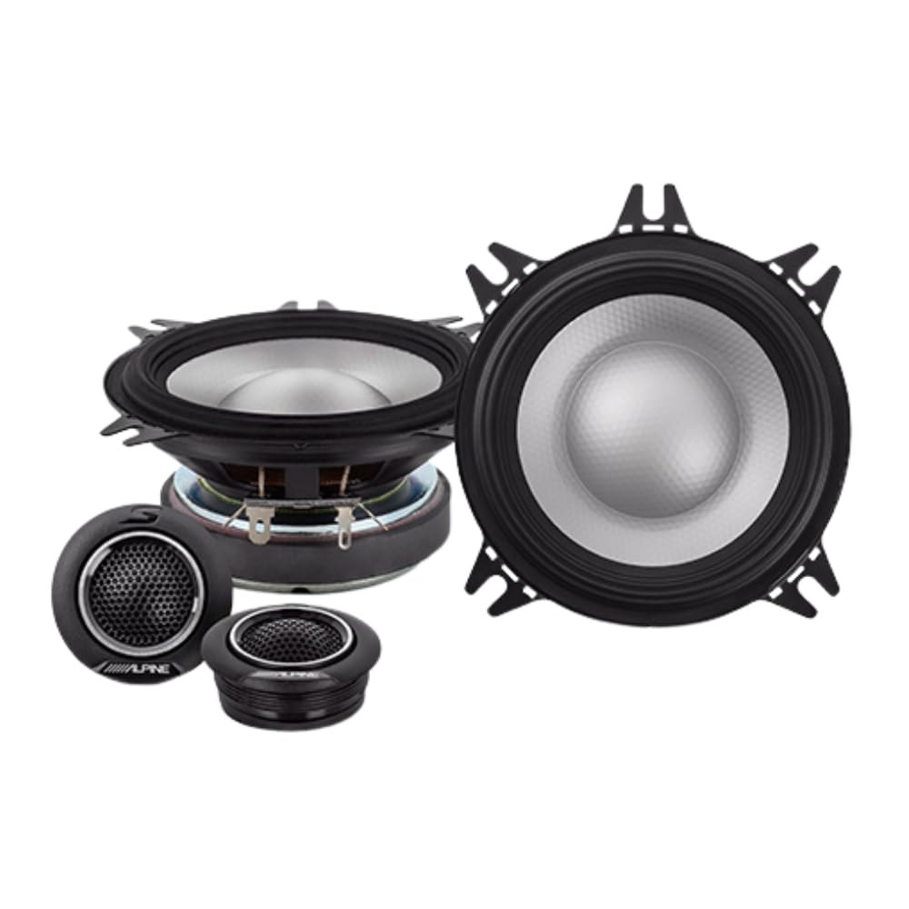 Alpine S-Series S2-S40C 4" Component Speakers with S2-S40 4" Coaxial Speakers