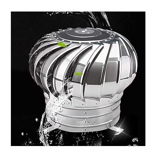 Stainless Steel Roof Turbine Ventilator, Anti-Downdraught Spinning Ventilation Chimney Cowl for Effective Airflow