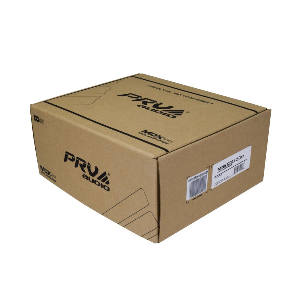 PRV Audio MDX1200.4 2 Ohm Mini 4 Channel Car Audio Amplifier 4 x 300 Watts RMS at 2 Ohm - 1200 Watt 12 Volts Bridgeable Amp for Powersports, Motorcycles, ATV, for High Power Stereo Speaker Systems