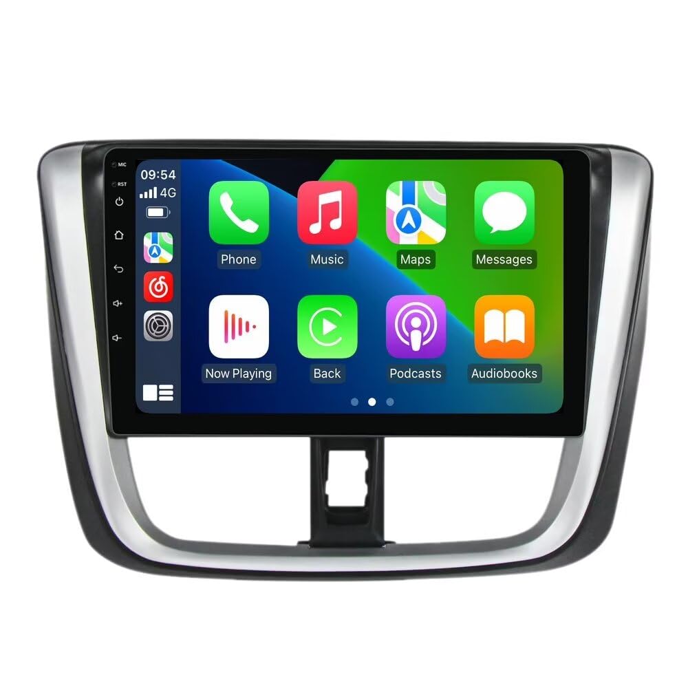 Radio for Toyota Vios Yaris L 2016-2019 Stereo Upgrade Dash Kit Car GPS Navigation,2+32GB 10.1" IPS Touch Screen Head Unit with Car-Play & Android Auto/SWC/Rear View