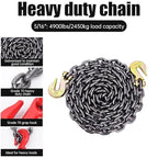 Heavy-Duty Chain Binder Kit 5/16in-3/8in, 4900 lbs Load Capacity - Durable Tie Down Hooks for Lifting, Hauling, and Secure Transport - Ideal for Trucks and Trailers