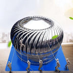Stainless Steel Roof Turbine Ventilator, Anti-Downdraught Spinning Ventilation Chimney Cowl for Effective Airflow