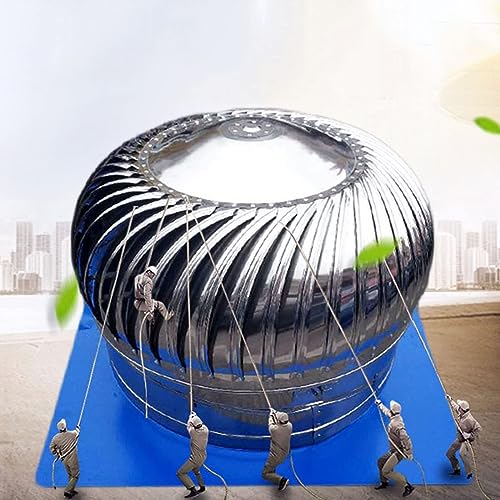 Stainless Steel Roof Turbine Ventilator, Anti-Downdraught Spinning Ventilation Chimney Cowl for Effective Airflow