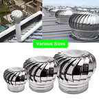 Stainless Steel 304 Non Power Roof Ntilator, Roof Nt for Leak Proof Nt Cap Fan, Wind Turbines Attic Air Nt Ntilating Turbines NTS, Rotating Chimney Cap for Houses Factory Atti，160mm
