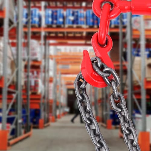 Heavy-Duty Chain Binder Kit 5/16in-3/8in, 4900 lbs Load Capacity - Durable Tie Down Hooks for Lifting, Hauling, and Secure Transport - Ideal for Trucks and Trailers