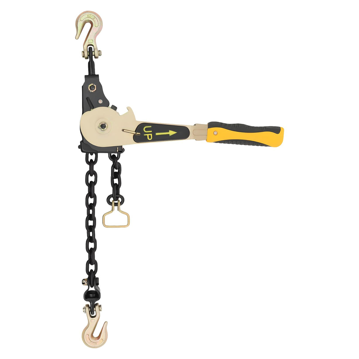 2 Pack 5/16"-3/8" Easy Ratchet Chain Binder with Grab Hooks & 5400 lbs