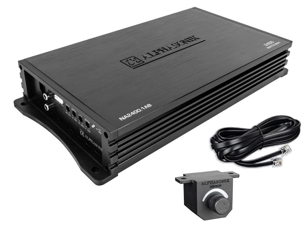 NA2000.4 Neuron Series 2000 Watts Max 4-Channel Car Amp with 4-Way Protection Circuitry Multi-Channel Bridgeable Class A/B Amplifier Low & High Level Inputs