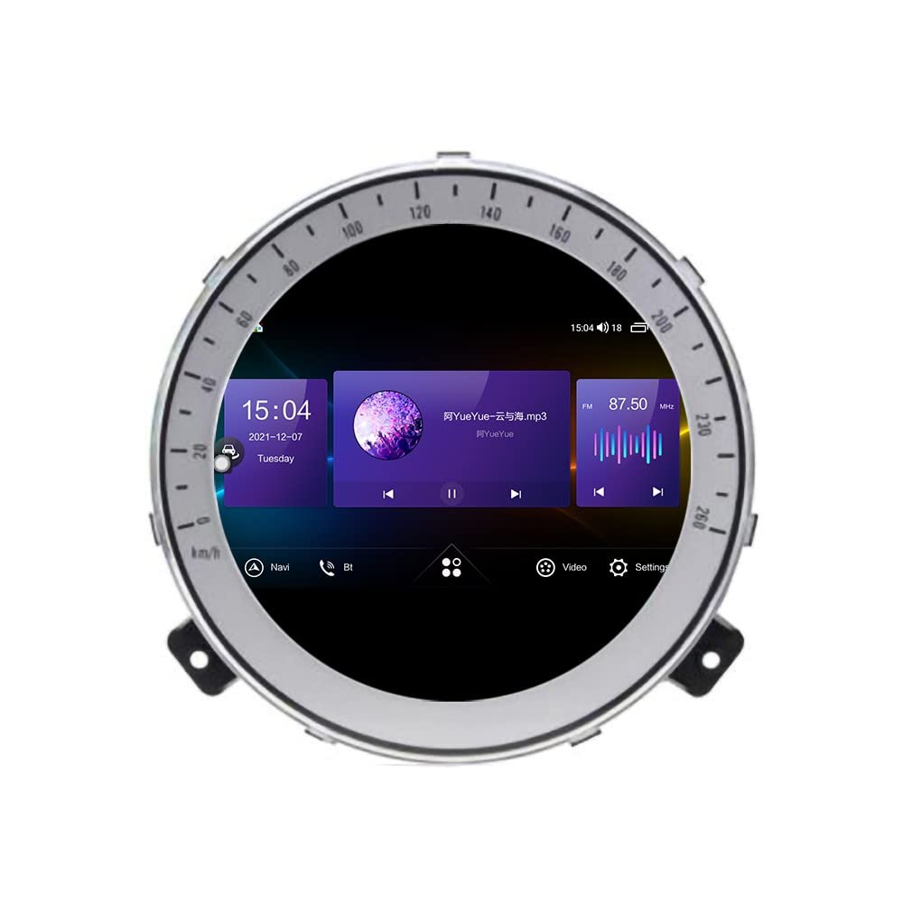 Original Style Android Car Navigation Stereo Dash Kit GPS Auto Tablet Multimedia Player Headunit Radio Replacement for Mini Cooper R56, if Applicable