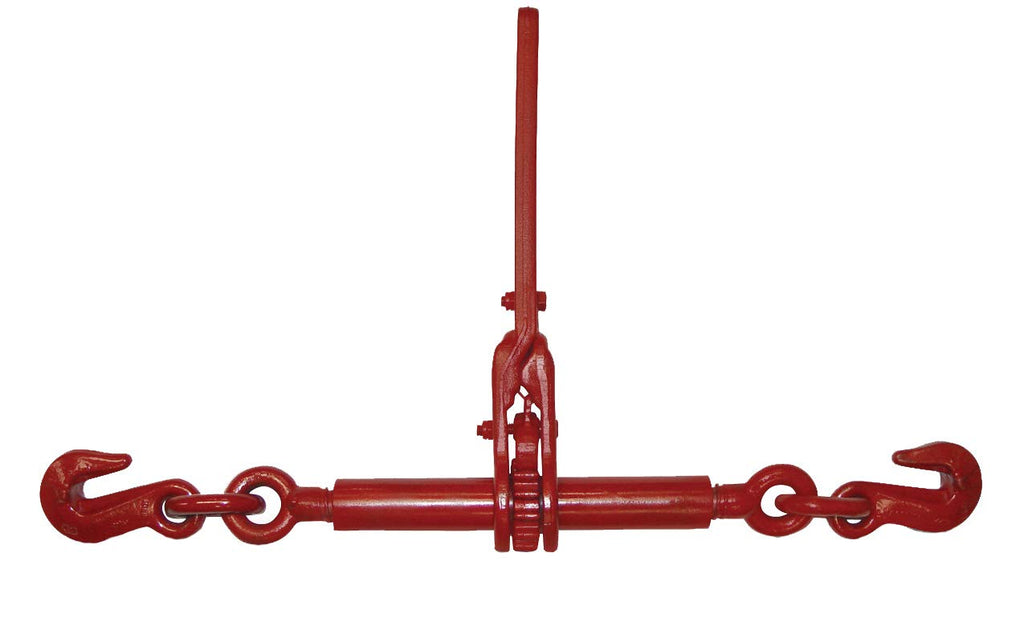 Mytee Products G70 Chain and Load Binder Kit | (4) 5/16-3/8" G70 G80 Load Binders & (4) 3/8" x 20' G70 Chains w/Grab Hooks | 6600 lbs Safe Load Limit for Truck & Flatbed Trailer | Made in USA