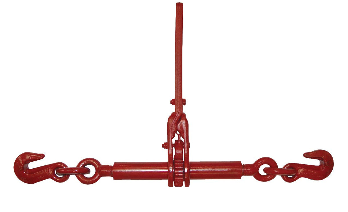 Mytee Products G70 Chain and Load Binder Kit | (4) 5/16-3/8" G70 G80 Load Binders & (4) 3/8" x 20' G70 Chains w/Grab Hooks | 6600 lbs Safe Load Limit for Truck & Flatbed Trailer | Made in USA