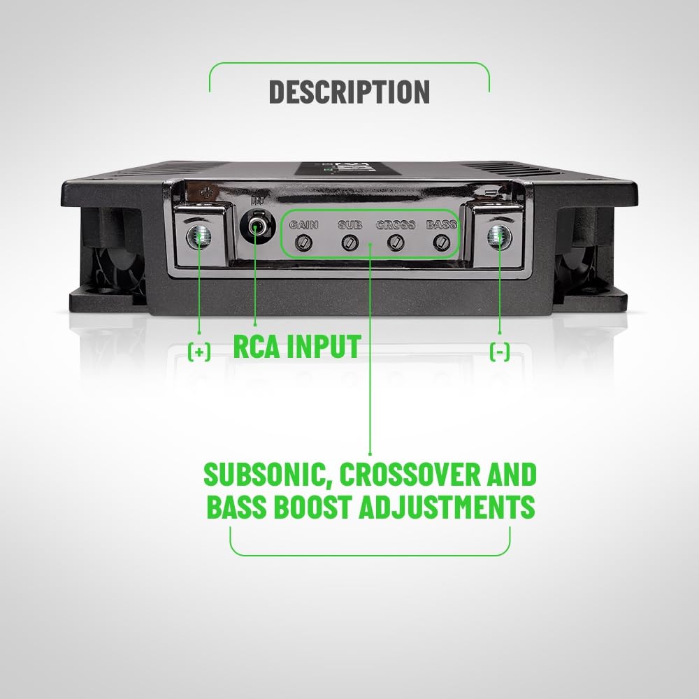 Banda Audiopart BEAT 3002 Car Amplifier 3000W RMS Monoblock Class D 2 Ohm Full-Range Mono Amp for Subwoofers, Bass Amplifier Car Audio, Woofers, Horns & Car Stereo Systems,MID BASS