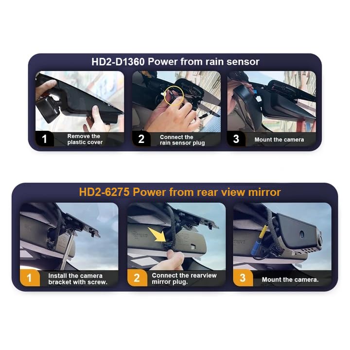 Fitcamx 4K Dash Cam Suitable for Ford Edge 2011-2018 (HD2-6275), OEM Style