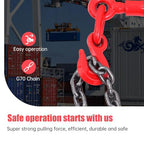 Heavy-Duty Chain Binder Kit 5/16in-3/8in, 4900 lbs Load Capacity - Durable Tie Down Hooks for Lifting, Hauling, and Secure Transport - Ideal for Trucks and Trailers