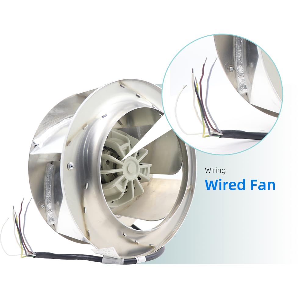RH28M-2DK.3F.1R Ziehl-abegg Fan RH28M2DK3F1R Industrial Ventilation Aluminum Ventilation Blower 0.95/1.25A 0.53/0.86kW 230V/460V AC Voltage 2840 RPM Inverter Cooling Fan for HVAC Ducts & Workshops