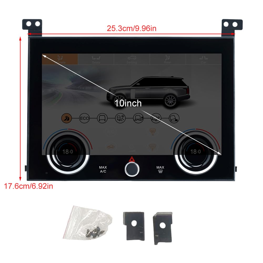 10'' Double Din Car Radio for Land Rover Range Rover Vogue 2013-2017 with Carplay Android Auto, LCD Touch Screen Stereo Audio Receiver with GPS Bluetooth WiFi AHD Backup Camera SWC FM Radio Receiver