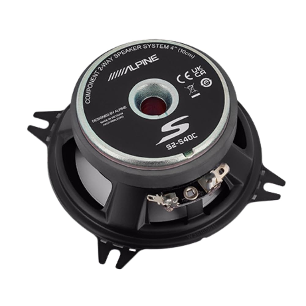 Alpine S-Series S2-S40C 4" Component Speakers with S2-S40 4" Coaxial Speakers