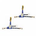 2 Pack 5/16"-3/8" EZ Ratchet Chain Binder with G70 Grab Hooks, Ratchet Load Binder Kit, 5400 lbs WLL Heavy Duty Cargo Tie Down for Flatbed Trailers & Trucks